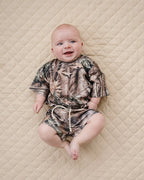 Lucky Panda Shorts Set | Brown Camo