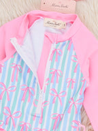 Marie Nicole Ocean Breeze Stripe Ruffle Rashguard