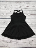 Black Girls Athletic Dress with Ruffle