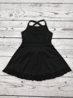 Black Girls Athletic Dress with Ruffle