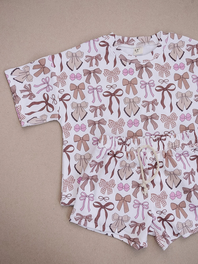 Lucky Panda Shorts Set | Mocha Bows
