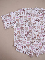 Lucky Panda Shorts Set | Mocha Bows