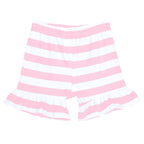 Girl's Striped Ruffle Shorts