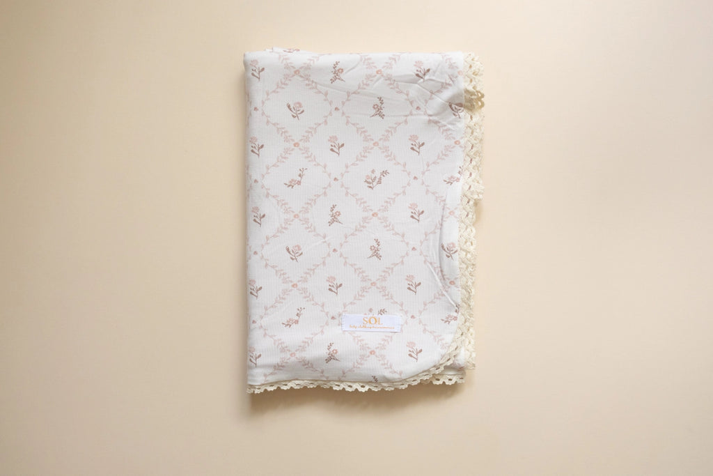 Vintage Rose Bamboo Blanket