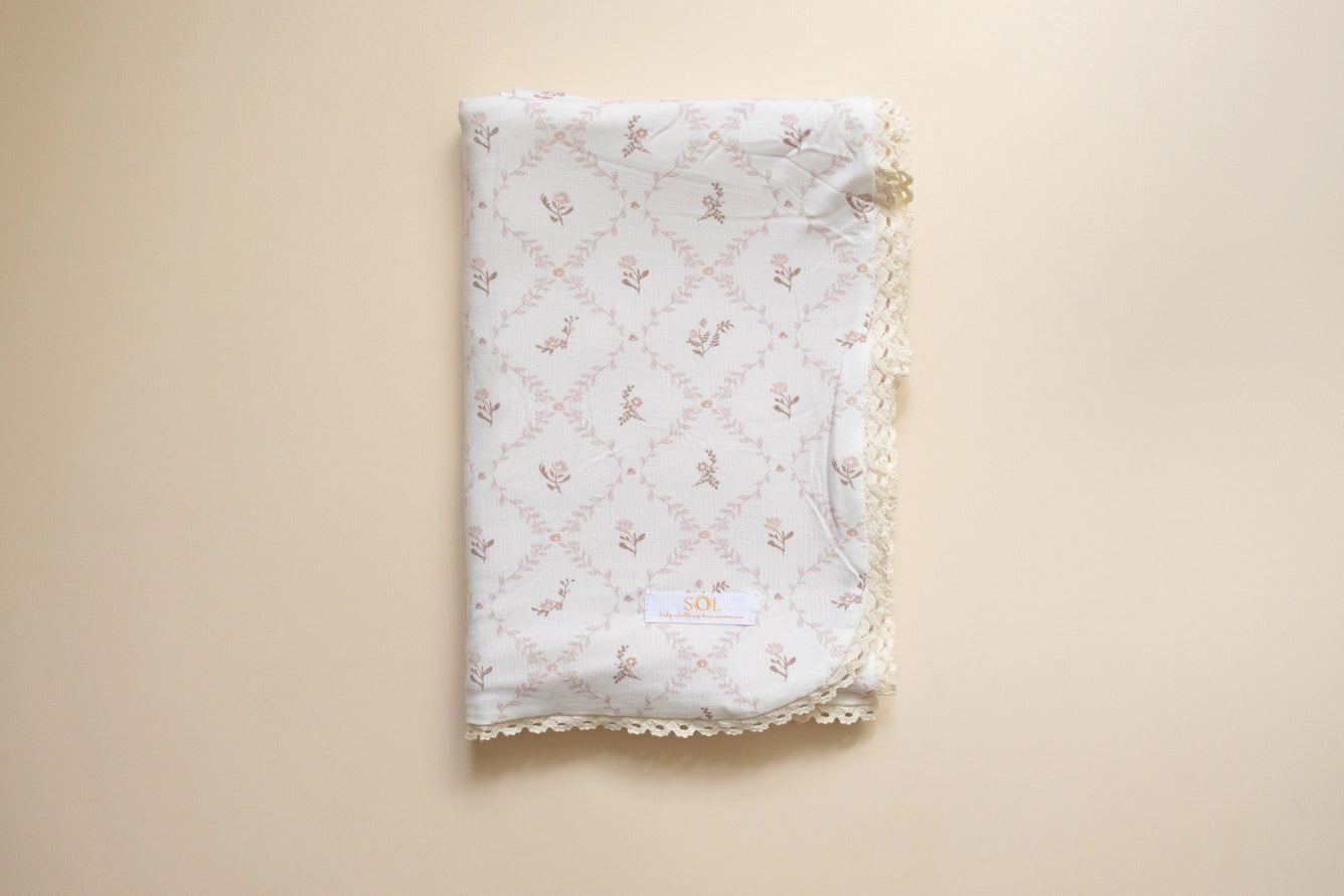 Vintage Rose Bamboo Blanket