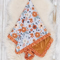 Marie Nicole Chrysanthemum Fields Ruffle Minky Blanket