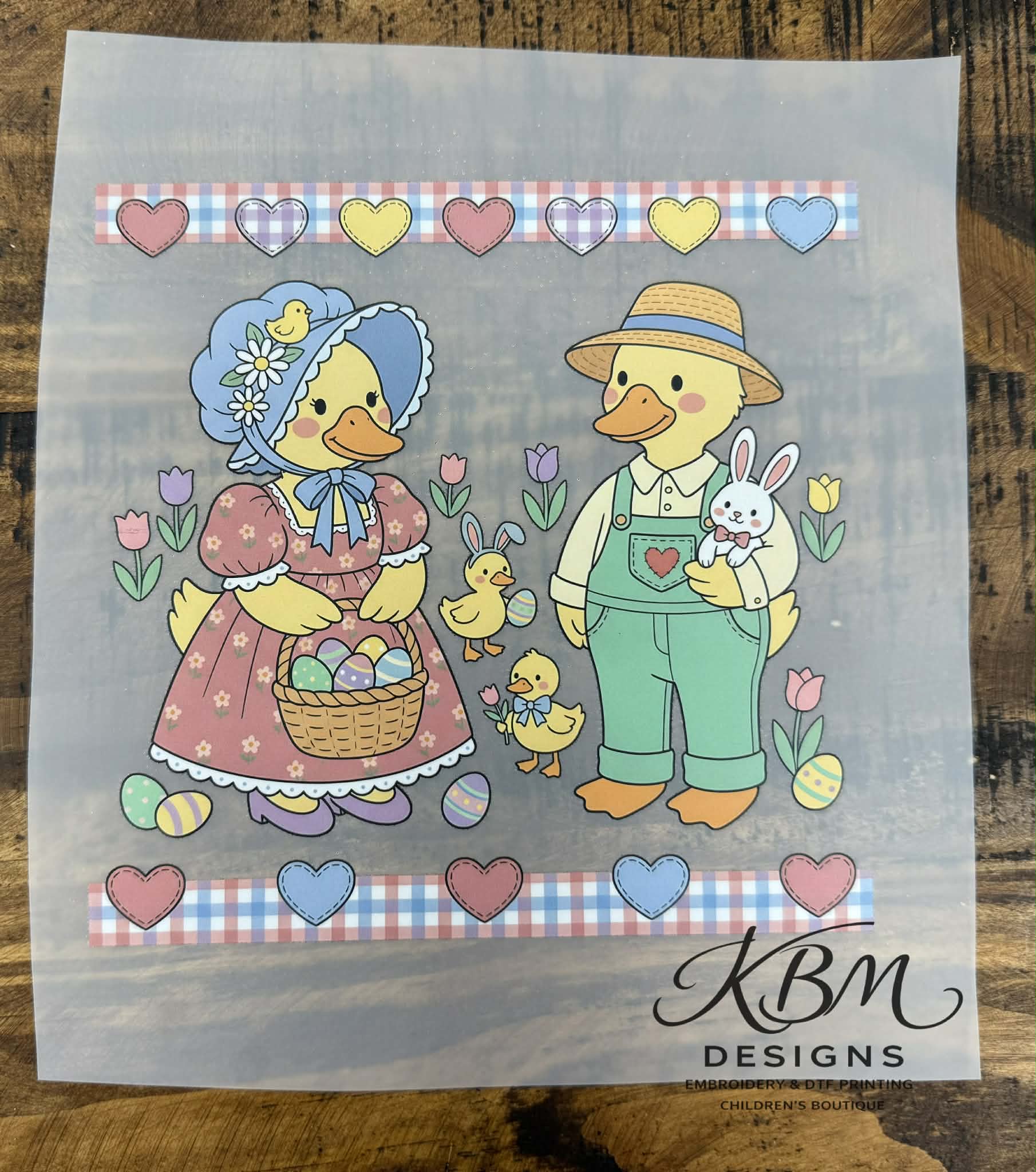 DTF Transfer Toddler Ducks