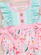 Farmyard Bow Ruffle Bubble Romper