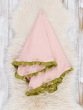 Marie Nicole Sherbet Stripes Ruffle Minky Blanket