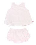 Ruffle Butts Baby Girls Pink Seersucker Ric Rac Swing Top & Bloomer Set