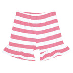 Girl's Striped Ruffle Shorts