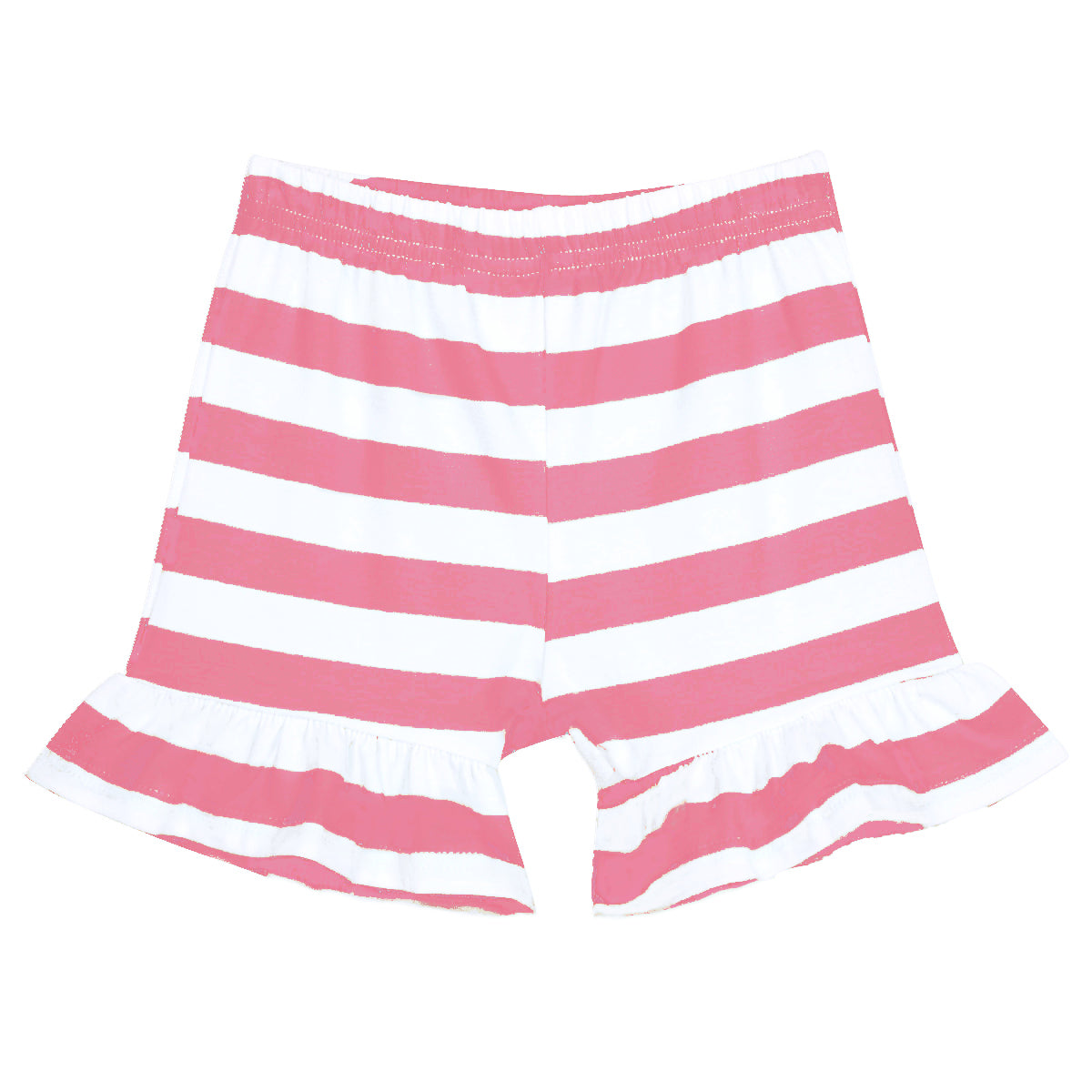 Girl's Striped Ruffle Shorts