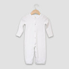 Baby Convertible Nightgown with Fold Over Mittens – Premium 100% Cotton