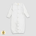 Baby Convertible Nightgown with Fold Over Mittens – Premium 100% Cotton
