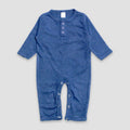 Luxe One-Piece Baby Henley PJs – Polyester Cotton Blend