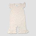 Luxe Baby Girl Flutter Sleeve One-Piece Jumpsuits – Polyester-Cotton Blend