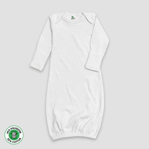 Baby Nightgown With Fold Over Mittens – Polycotton Blend