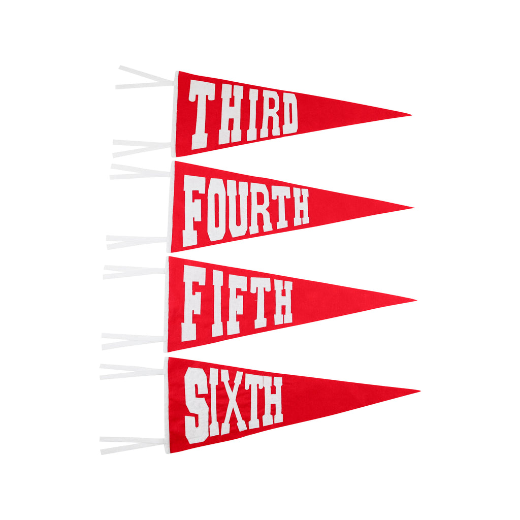Back to School Pennant Red/White