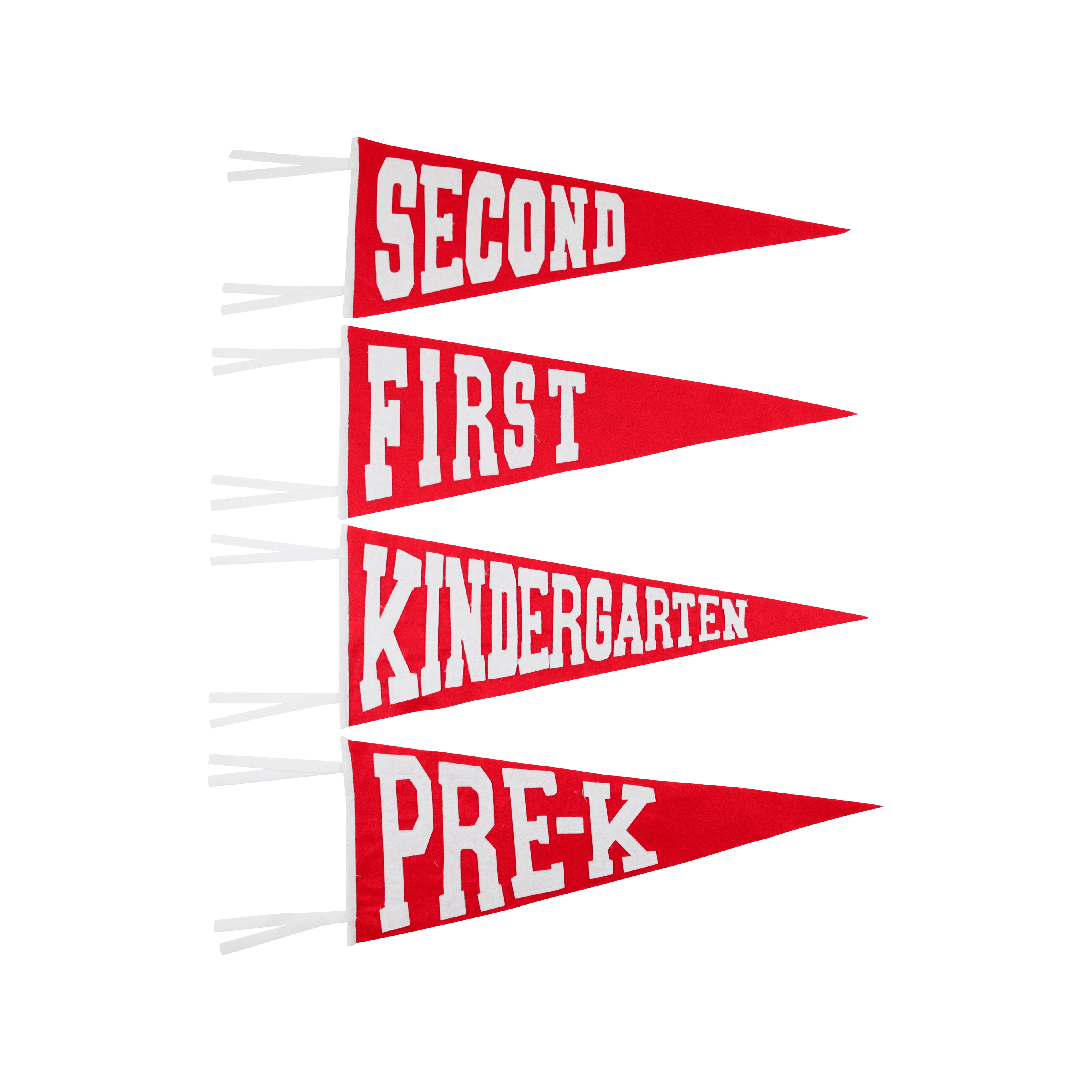 Back to School Pennant Red/White