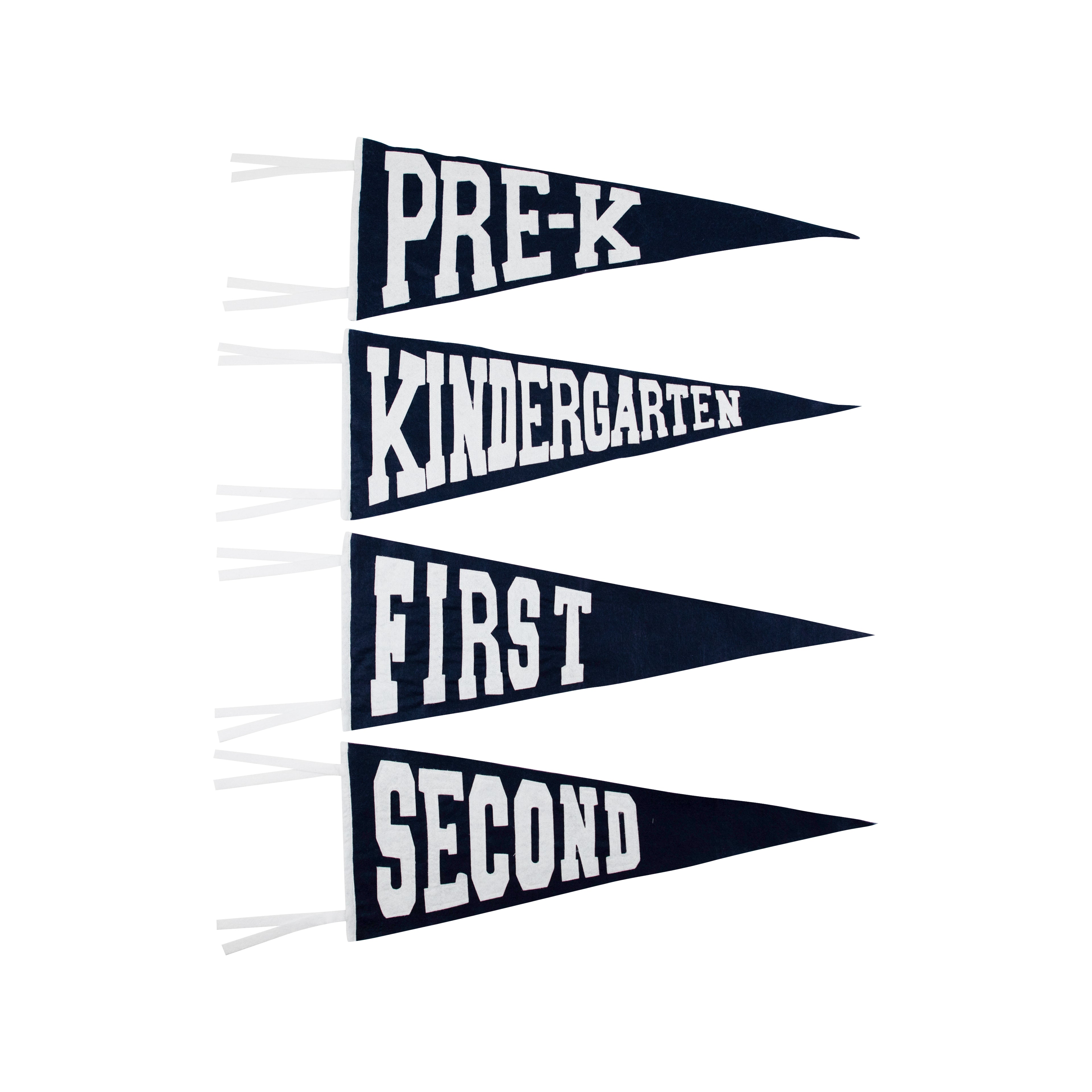 Back to School Pennant Navy/White