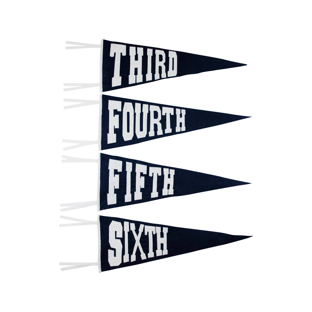 Back to School Pennant Navy/White