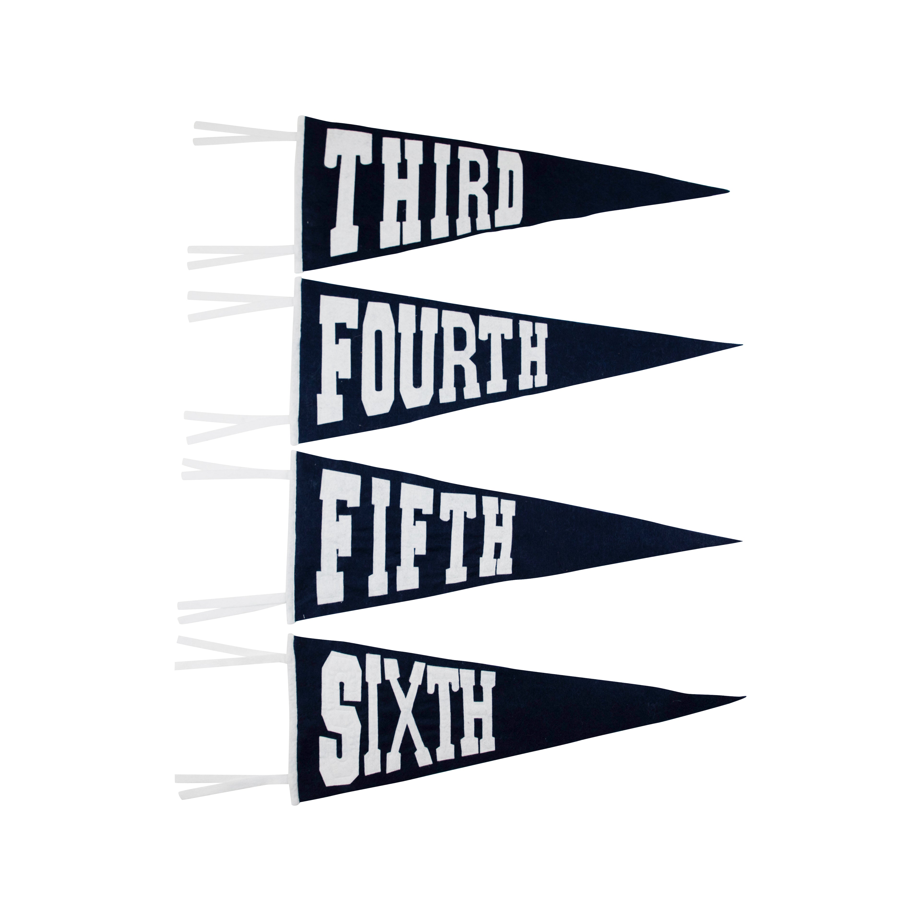 Back to School Pennant Navy/White