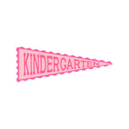 Back to School Picture Perfect Scalloped Pennant Pink/Dark Pink