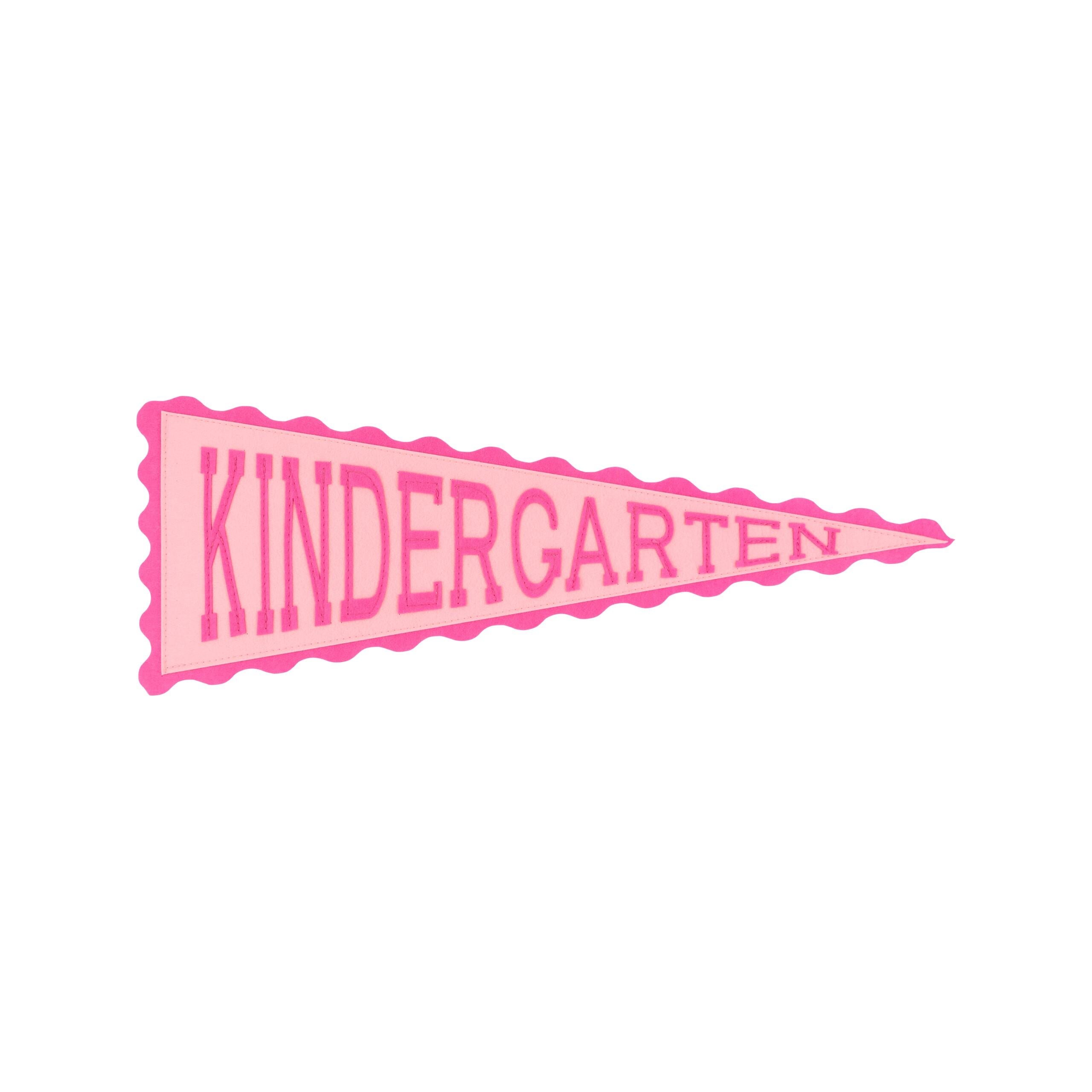 Back to School Picture Perfect Scalloped Pennant Pink/Dark Pink