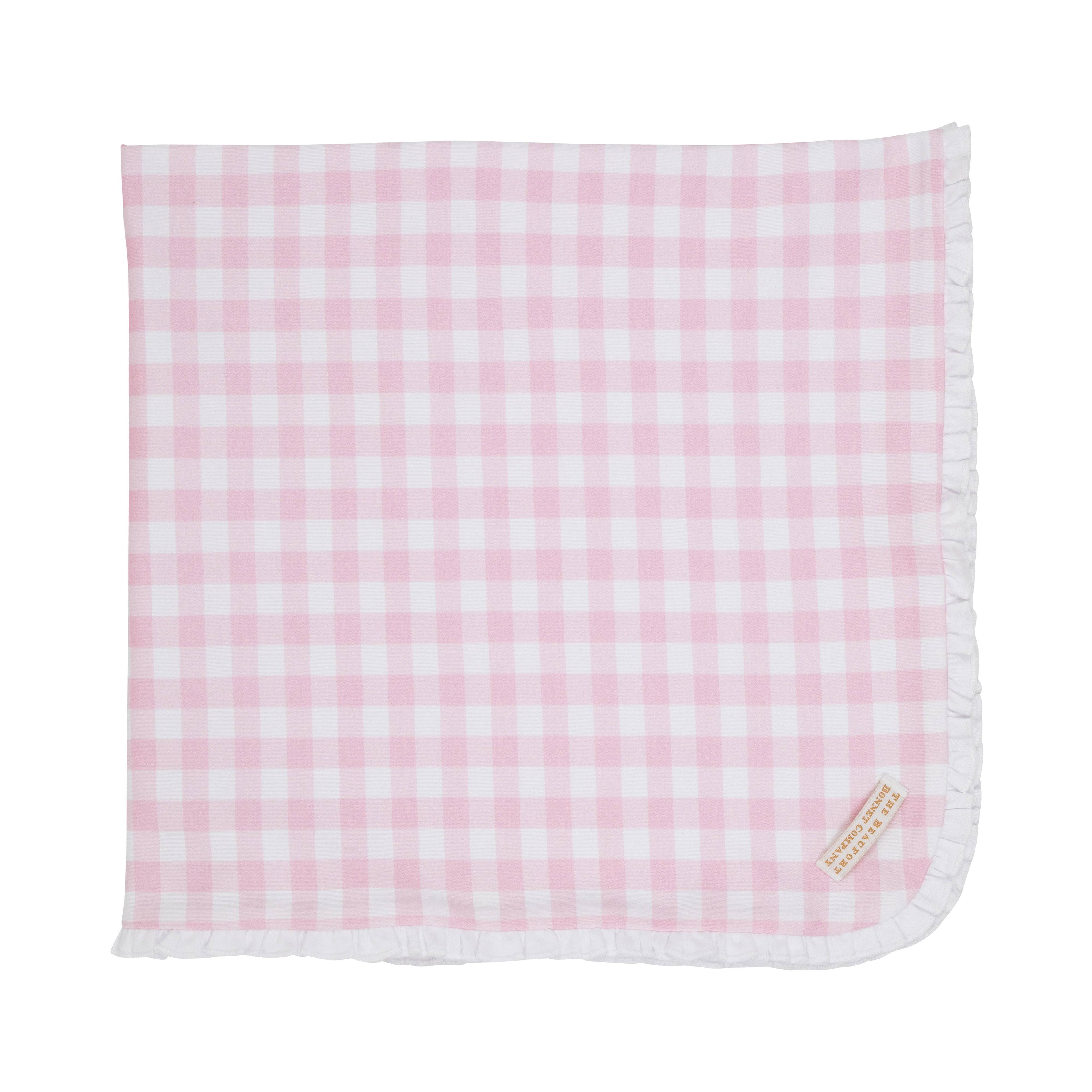 The Beaufort Bonnett Pink Gingham Blanket