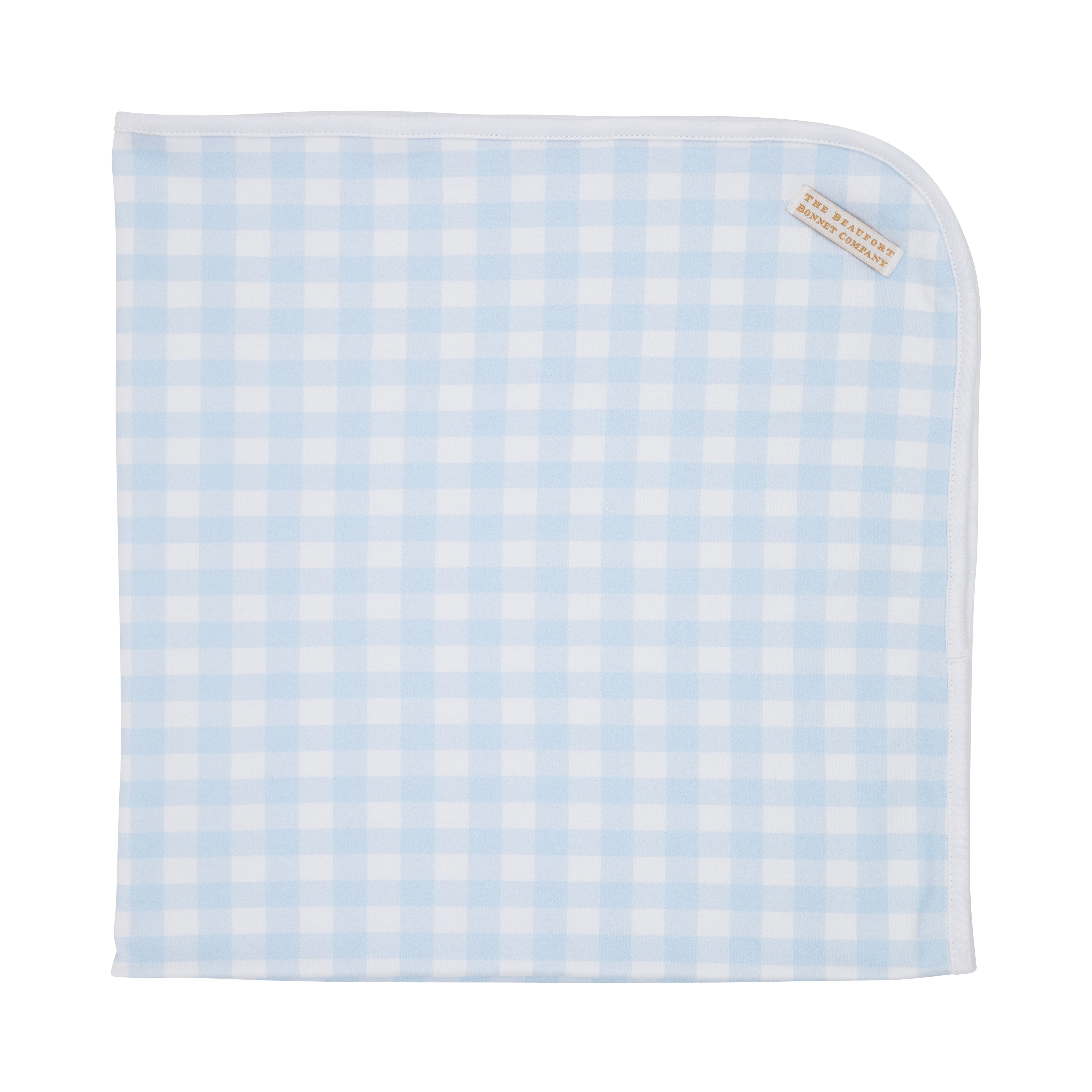 The Beaufort Bonnett Blue Gingham Blanket